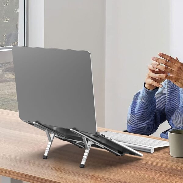 FlexiStand Foldable Aluminum Alloy Stand for Laptop & Tablet – 11-15″