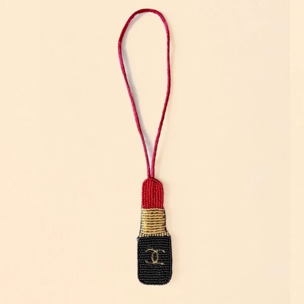Chanel Rouge Handmade Beaded Charm