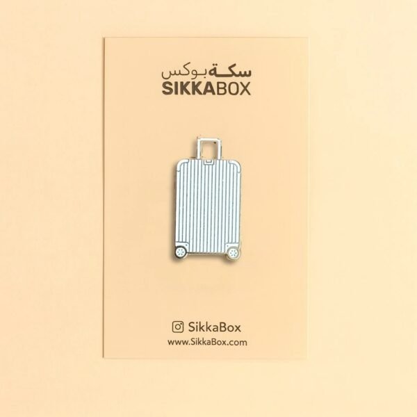 Silver Suitcase Metal Sticker