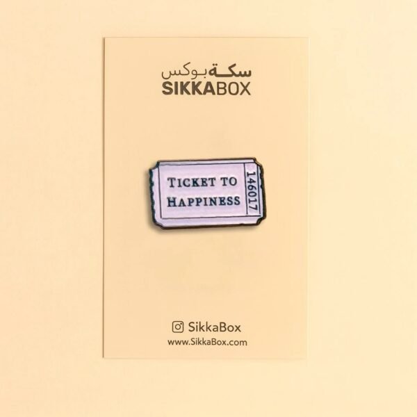 Ticket to Happiness Metal Sticker
