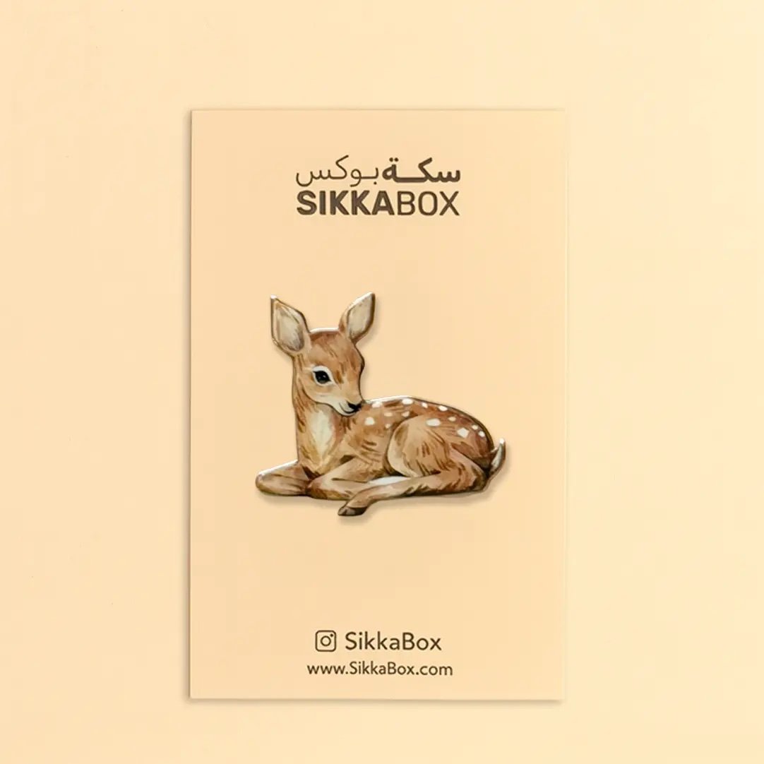 deer-2 Baby Deer غزال Metal Sticker - الصورة 1