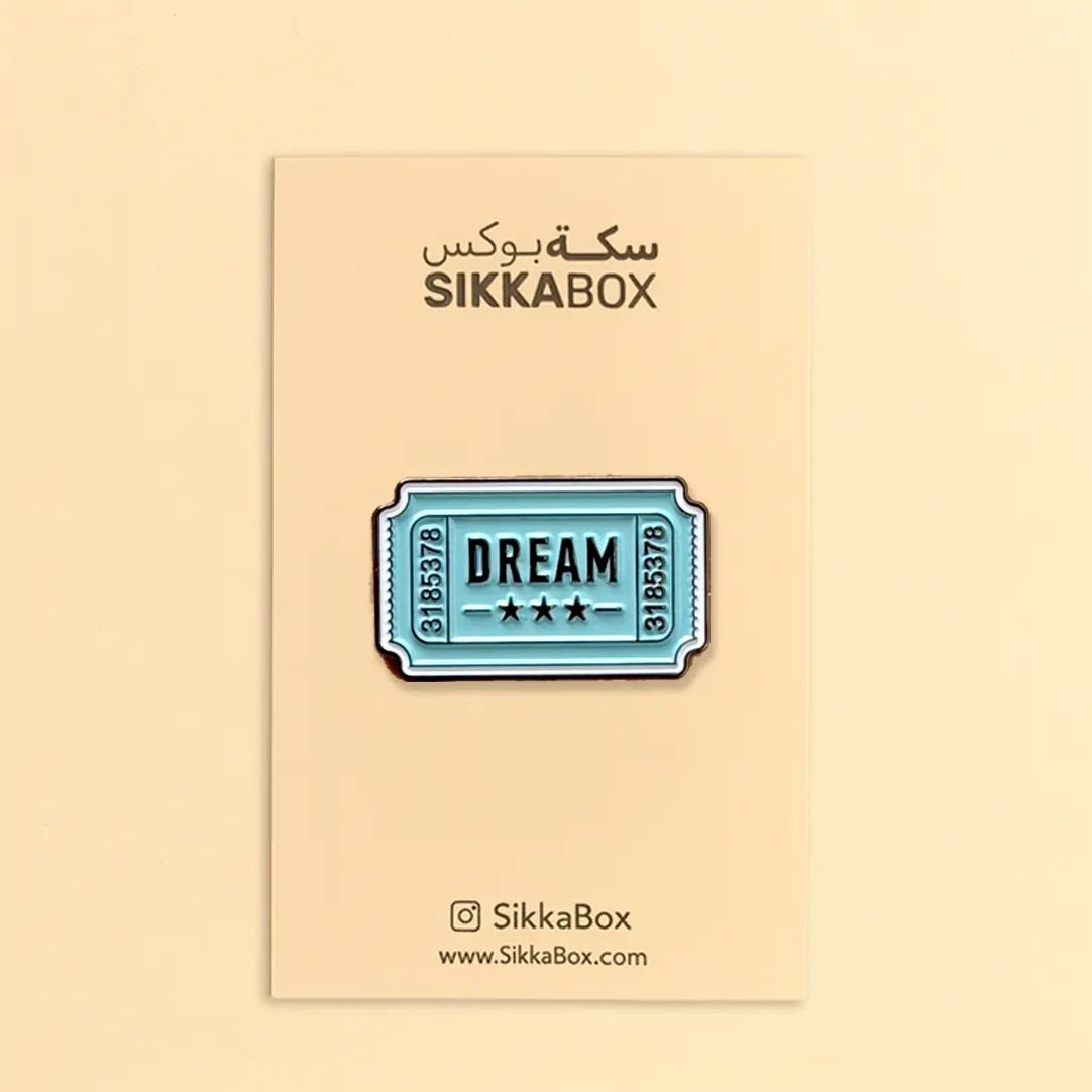 dream-2 Dream Ticket Metal Sticker - الصورة 1