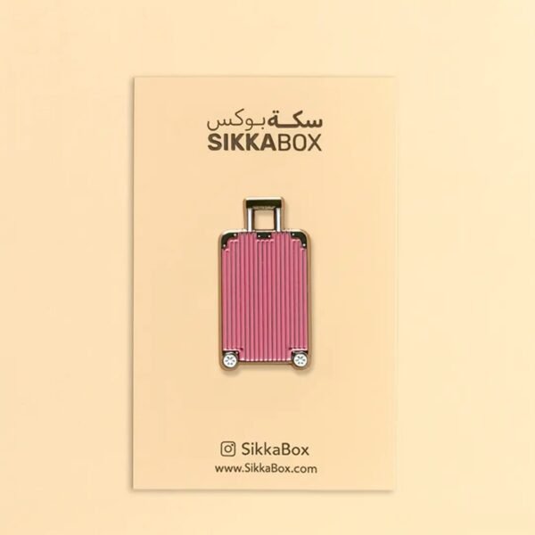 Suitecase Pink شنطة سفر وردي Metal Sticker