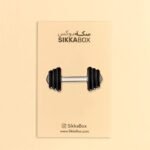 Dumbell Black Metal Sticker