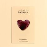 Fingerprint Heart Metal Sticker