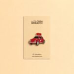 Red Beetle Car Metal Sticker