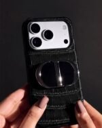 Black Croc-Leather Phone Case - Image 3