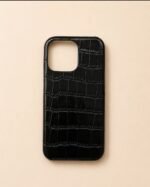 Black Croc-Leather Phone Case - Image 2